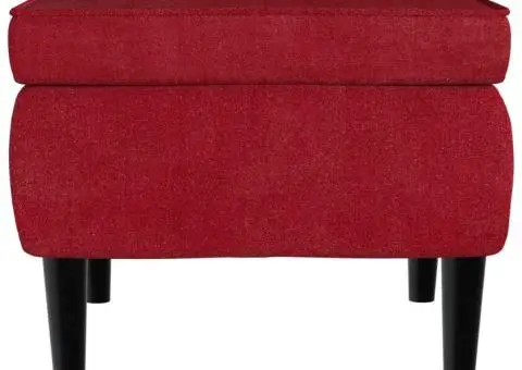 Scaun cu picioare din lemn, roșu vin, catifea - 3/5