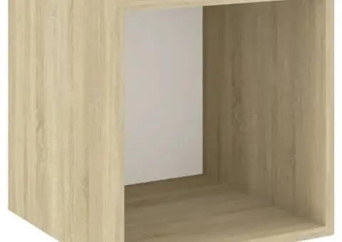 Dulap de perete, alb și stejar Sonoma, 37x37x37 cm, PAL - 2/5