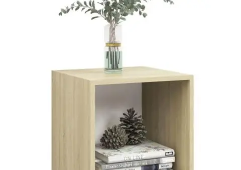 Dulap de perete, alb și stejar Sonoma, 37x37x37 cm, PAL - 3/5