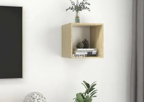 Dulap de perete, alb și stejar Sonoma, 37x37x37 cm, PAL - 4/5