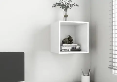 Dulap de perete, alb, 37x37x37 cm, lemn prelucrat - 1/5