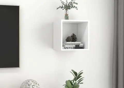 Dulap de perete, alb, 37x37x37 cm, lemn prelucrat - 4/5