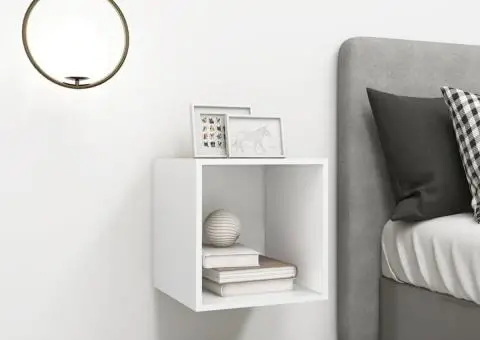 Dulap de perete, alb, 37x37x37 cm, lemn prelucrat - 5/5