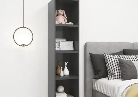 Dulapuri de perete, 4 buc., gri, 37x37x37 cm, PAL - 4/5