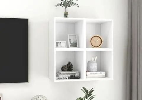 Dulapuri de perete, 4 buc., alb, 37x37x37 cm, PAL - 3/5