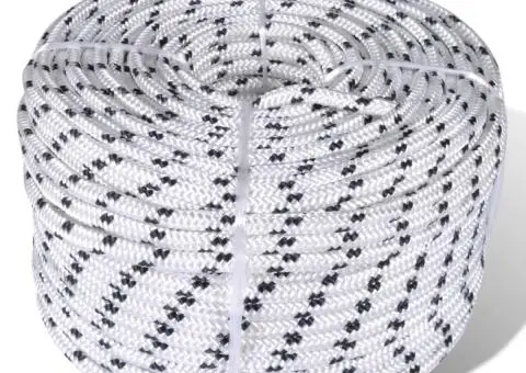 Rolă frânghie împletită parâmă barcă, poliester, 10 mm x 50 m