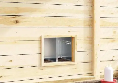 Cuibăr pentru găini cu 2 compartimente, montat pe perete, oțel galvanizat - 3/5