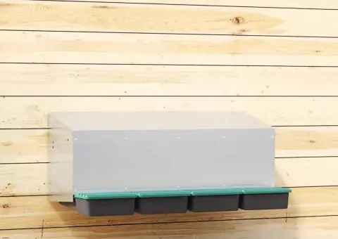 Cuibăr pentru găini cu 4 compartimente, montat pe perete, oțel galvanizat - 1/5