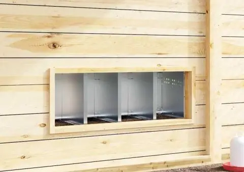 Cuibăr pentru găini cu 4 compartimente, montat pe perete, oțel galvanizat - 3/5