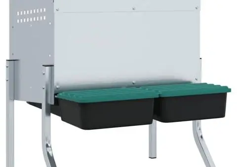 Cuibăr pentru găini cu 2 compartimente și picioare, oțel galvanizat - 2/5