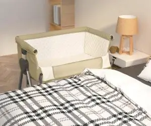 vidaXL Pat pentru copii cu saltea, gri taupe, pânză textil