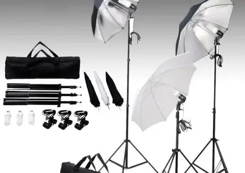 Set lumini studio: 24 wați cu trepiede și umbrele - 1/4