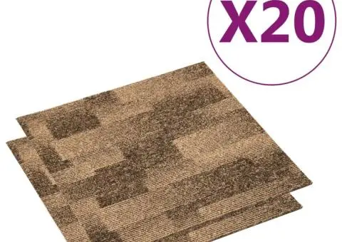 Dale mochetă pentru podea, 20 buc., maro, 5 m² - 2/5