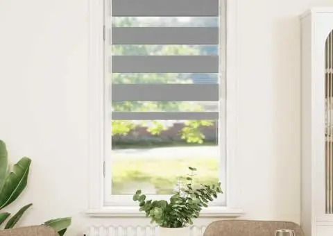 Jaluzea tip zebra, 40 x 100 cm, gri - 1/5