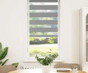 Jaluzea tip zebra, 40 x 100 cm, gri