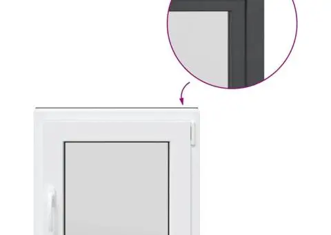 Fereastră de subsol „RISOR” 50x50 cm oscilo-batantă DIN dreapta antracit - 2/5