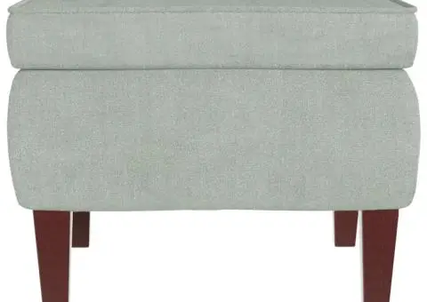 Scaun cu picioare din lemn, gri deschis, catifea - 3/5