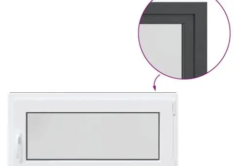 Fereastră de subsol „RISOR” 100x50 cm oscilo-batantă DIN dreapta antracit - 2/5