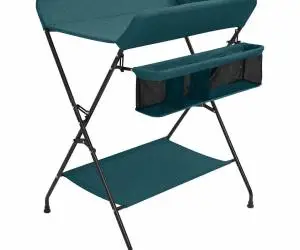vidaXL Masă de schimbat bebelușul, verde, fier
