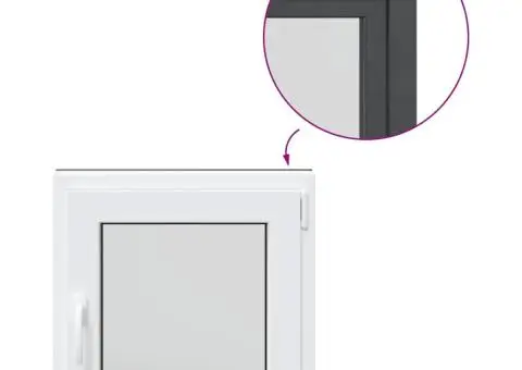 Fereastră de subsol „RISOR” 50x50 cm oscilo-batantă DIN dreapta antracit - 2/5