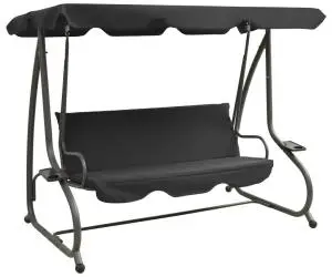 vidaXL Balansoar de exterior cu copertină, antracit