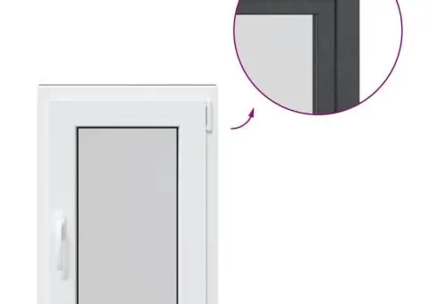 Fereastră de subsol „RISOR” 50x75 cm oscilo-batantă DIN dreapta antracit - 2/5