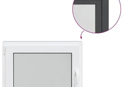 Fereastră de subsol „RISOR” 80x50 cm oscilo-batantă DIN stânga antracit - 2/5