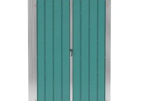 Șopron grădină/montaj perete verde 118x100x178 cm oțel zincat - 3/5