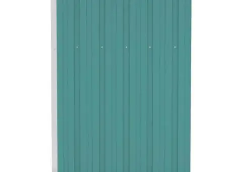 Șopron grădină/montaj perete verde 118x100x178 cm oțel zincat - 4/5