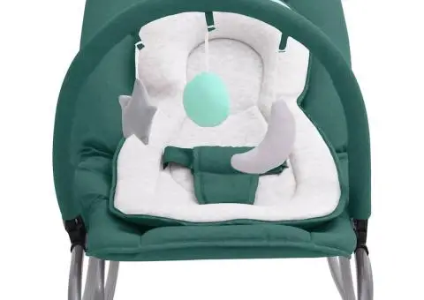 Balansoar pentru bebeluși, verde, oțel - 2/5