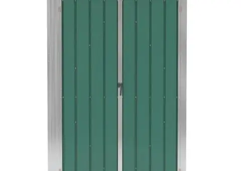 Șopron grădină/montaj perete verde, 118x382x178 cm, oțel zincat - 3/5