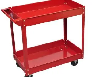 vidaXL Cărucior pentru scule de atelier, 100 kg, roșu