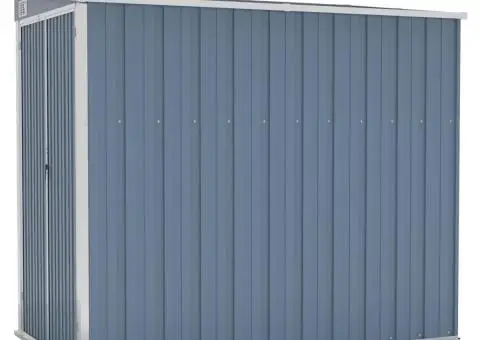 Șopron grădină/montaj perete gri 118x194x178 cm oțel zincat - 2/5