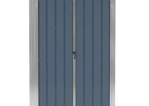 Șopron grădină/montaj perete gri 118x194x178 cm oțel zincat - 3/5