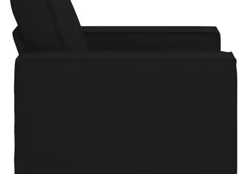 Canapea fotoliu negru 60 cm material textil - 5/5