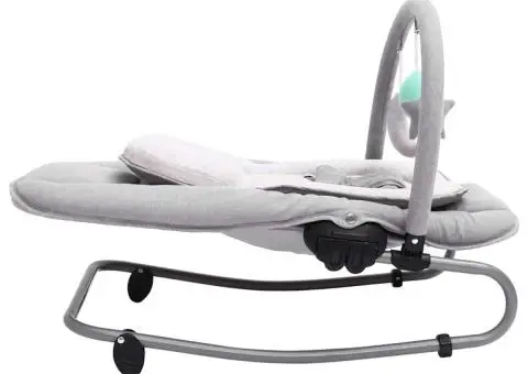 Balansoar pentru bebeluși, gri deschis, oțel - 3/5