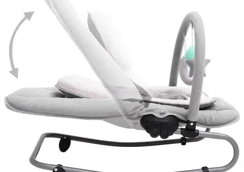 Balansoar pentru bebeluși, gri deschis, oțel - 5/5