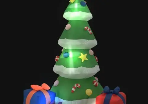 Decorațiuni brad Crăciun gonflabil LED interior/exterior 240 cm - 2/5