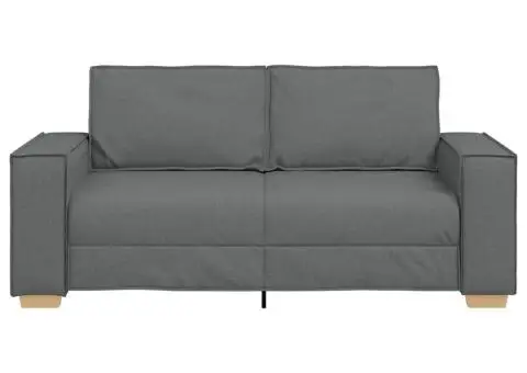 Canapea cu 2 locuri, gri închis, 140 cm, material textil - 4/5