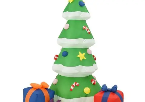 Decorațiuni brad Crăciun gonflabil LED interior/exterior 240 cm - 3/5