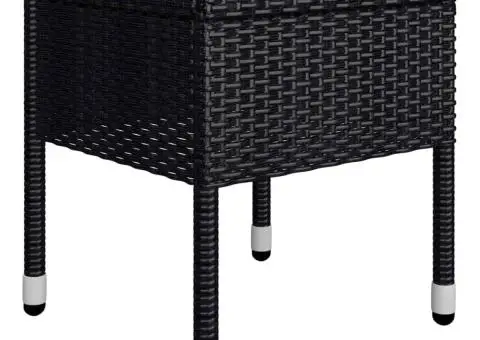 Set de masă pentru grădină, 5 piese, negru - 5/5