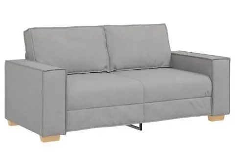 Canapea cu 2 locuri, gri nor, 140 cm, material textil - 2/5