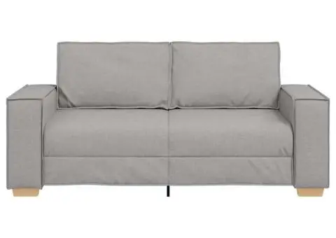 Canapea cu 2 locuri, gri nor, 140 cm, material textil - 4/5