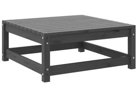 Set mobilier de grădină, 3 piese, gri, lemn masiv de pin - 3/3