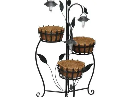 Suport plante cu 3 ghivece și LED-uri - 1/5