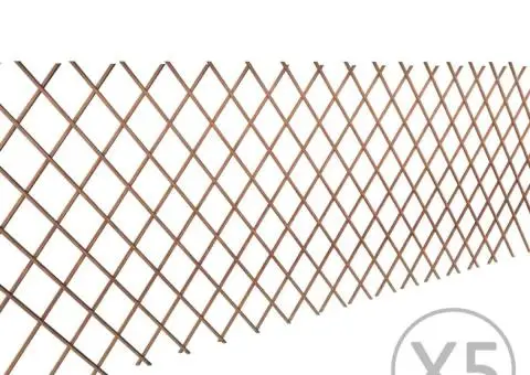 Gard cu zăbrele, 5 buc.,180 x 90 cm, salcie - 1/4