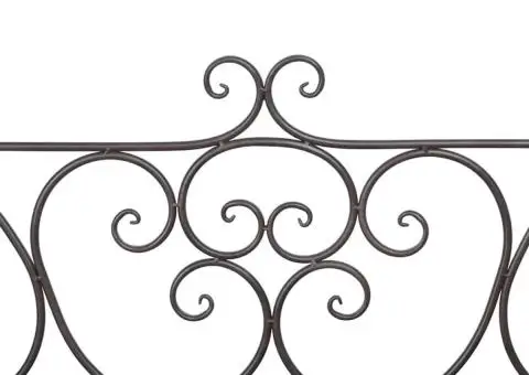 Bancă de grădină, maro învechit, 132 cm, oțel - 4/5