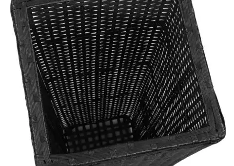 Straturi înălțate de grădină, 3 buc., negru, poliratan - 5/5