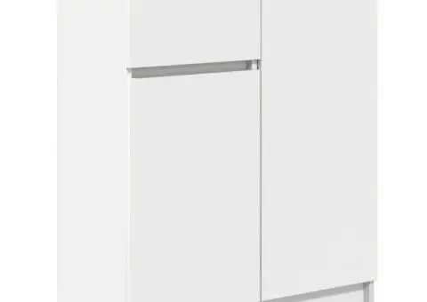 Bufetă cu sertar alb 71x35x84 cm din lemn prelucrat - 4/5