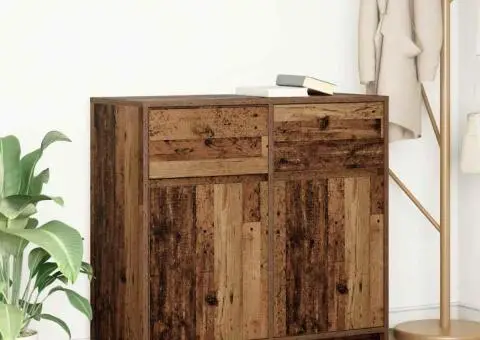 Bufetă cu sertar Lemn vechi 80x34x76 cm Lemn prelucrat - 1/5